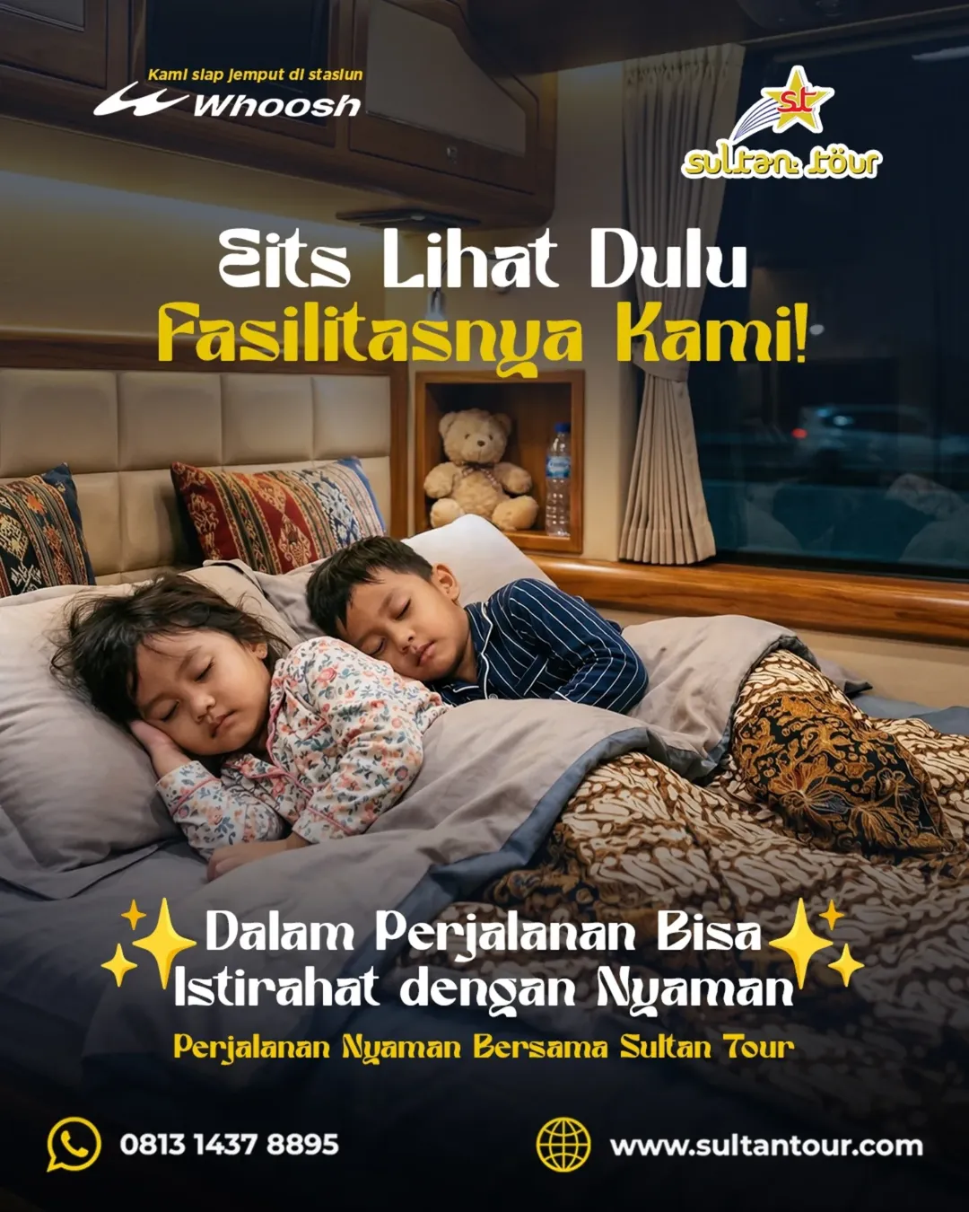 Dalam Perjalanan Bisa Istirahat Dengan Nyaman Bersama Sultan Tour