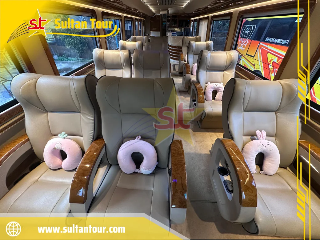 Big Bus Luxury 12 Seats + Sofa + Kamar Tidur